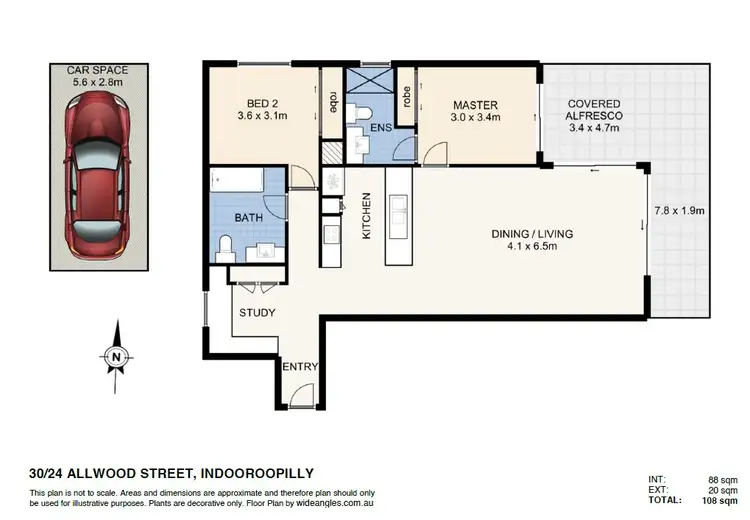 Floorplan of Homely unit listing, 30/24 Allwood Street, Indooroopilly QLD 4068