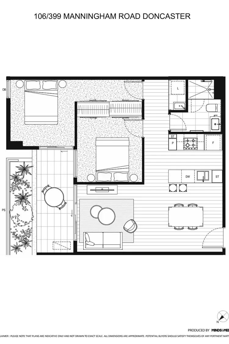 Floorplan of Homely apartment listing, 106/399 Manningham Road, Doncaster VIC 3108