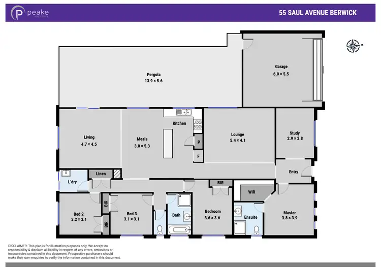 Floorplan of Homely house listing, 55 Saul Avenue, Berwick VIC 3806