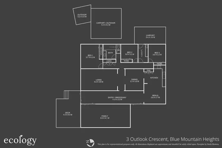 Floorplan of Homely house listing, 3 Outlook Crescent, Blue Mountain Heights QLD 4350