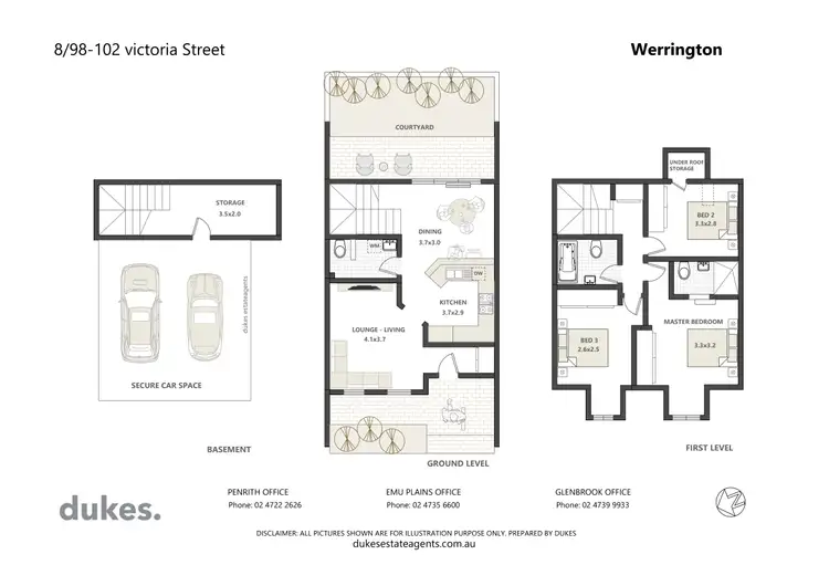 Floorplan of Homely townhouse listing, 8/98-102 Victoria Street, Werrington NSW 2747