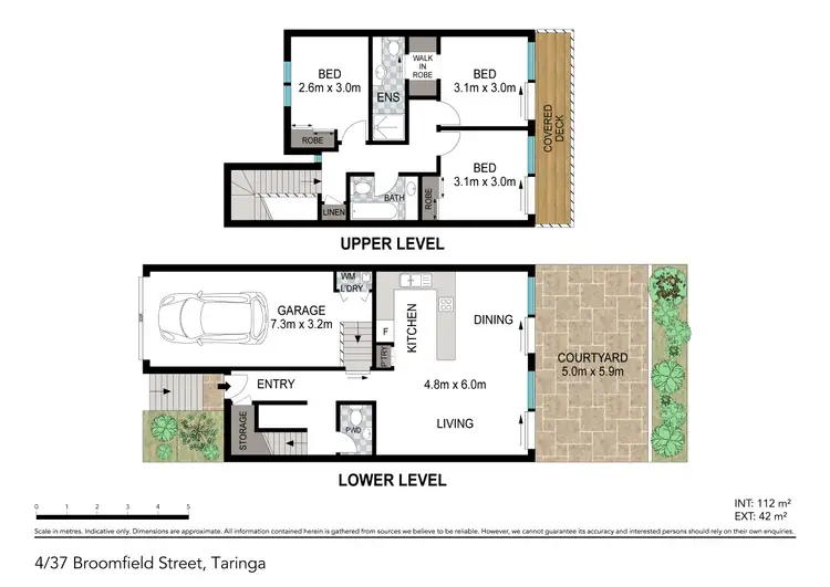 Floorplan of Homely townhouse listing, 4/37 Broomfield Street, Taringa QLD 4068