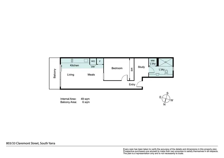Floorplan of Homely apartment listing, 803/33 Claremont Street, South Yarra VIC 3141