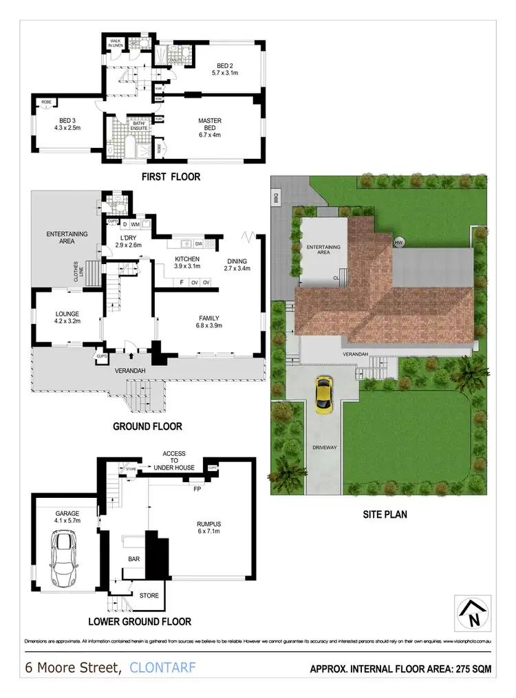 Floorplan of Homely house listing, 6 Moore Street, Clontarf NSW 2093