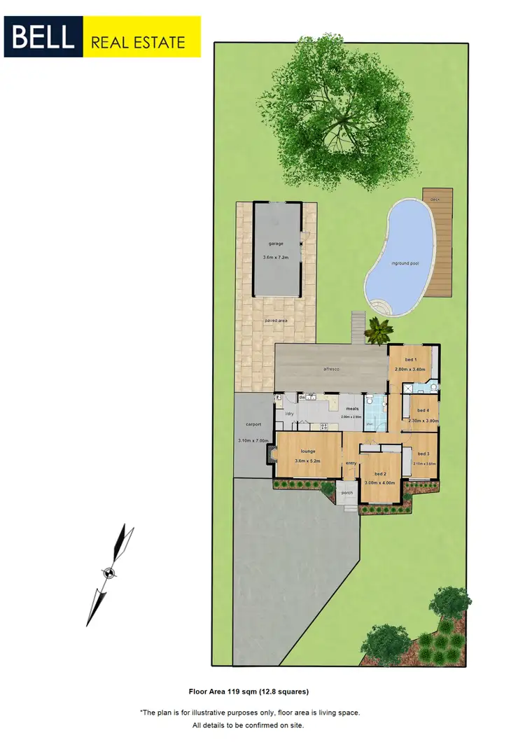 Floorplan of Homely house listing, 3 Warwick Road, Montrose VIC 3765