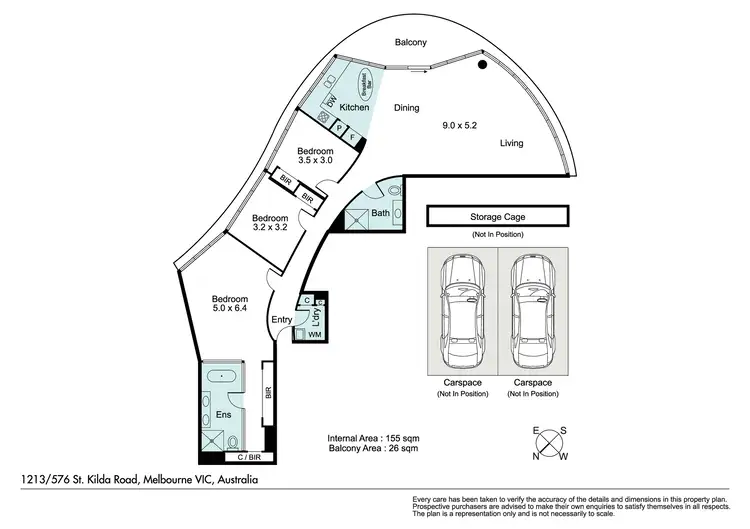 Floorplan of Homely apartment listing, 1213/576-578 St Kilda Road, Melbourne VIC 3004