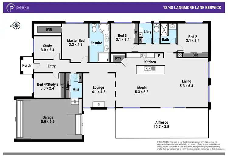 Floorplan of Homely unit listing, 18/48 Langmore Lane, Berwick VIC 3806