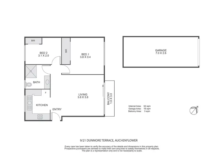 Floorplan of Homely unit listing, 9/21 Dunmore Terrace, Auchenflower QLD 4066