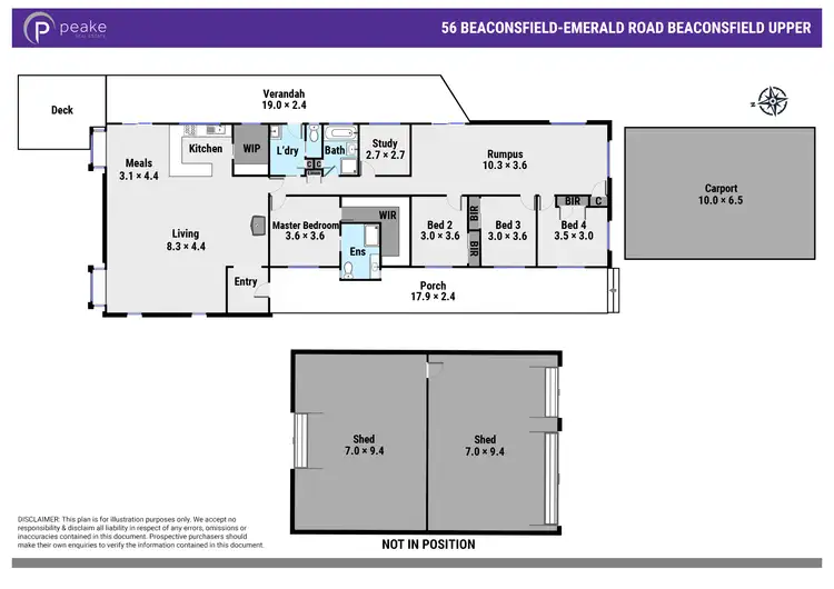 Floorplan of Homely house listing, 56 Beaconsfield Emerald Road, Beaconsfield Upper VIC 3808