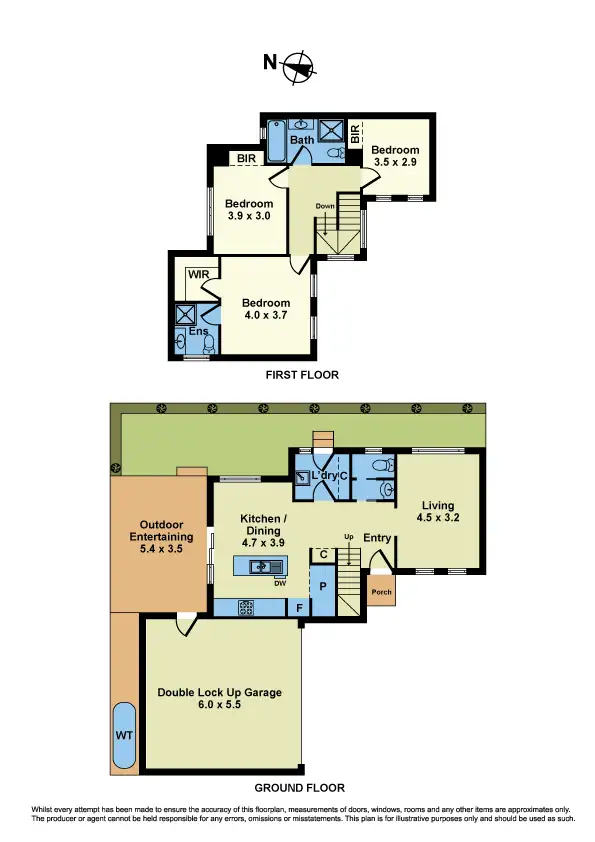 Floorplan of Homely townhouse listing, 3/160 Aitken Street, Williamstown VIC 3016