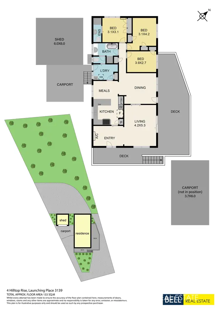 Floorplan of Homely house listing, 4 Hilltop Rise, Launching Place VIC 3139