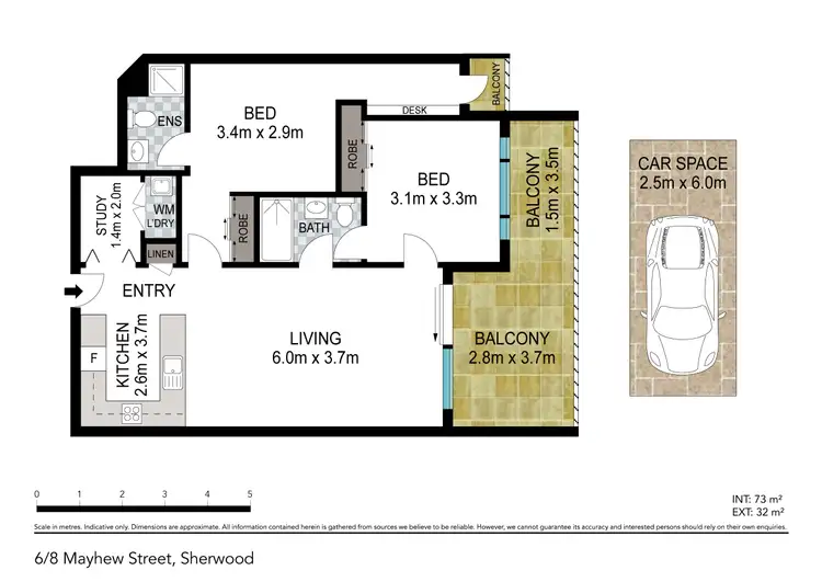 Floorplan of Homely unit listing, 6/8 Mayhew Street, Sherwood QLD 4075