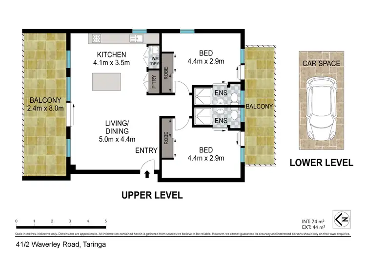 Floorplan of Homely unit listing, 41/2 Waverley Road, Taringa QLD 4068