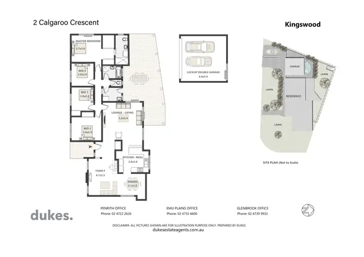 Floorplan of Homely house listing, 2 Calgaroo Crescent, Kingswood NSW 2747