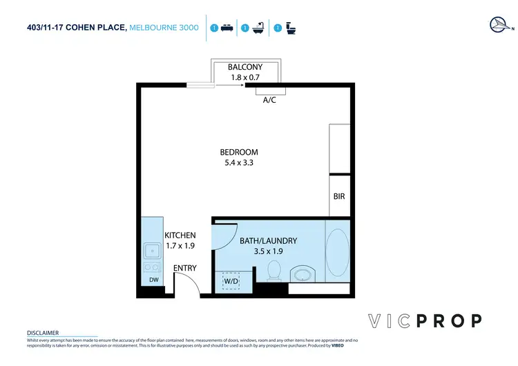 Floorplan of Homely apartment listing, 403/11-17 Cohen Place, Melbourne VIC 3000