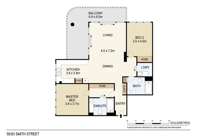 Floorplan of Homely apartment listing, 56/93 Smith Street, Darwin City NT 800