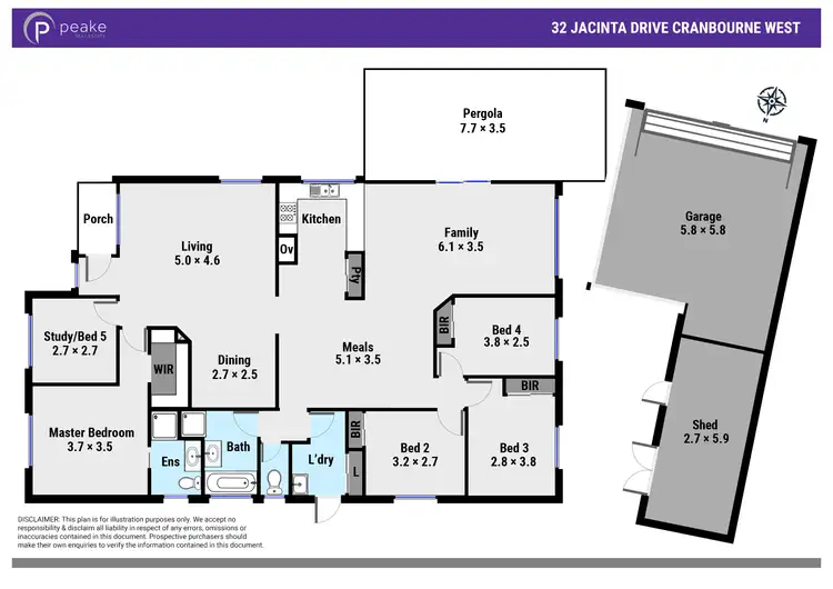 Floorplan of Homely house listing, 32 Jacinta Drive, Cranbourne West VIC 3977