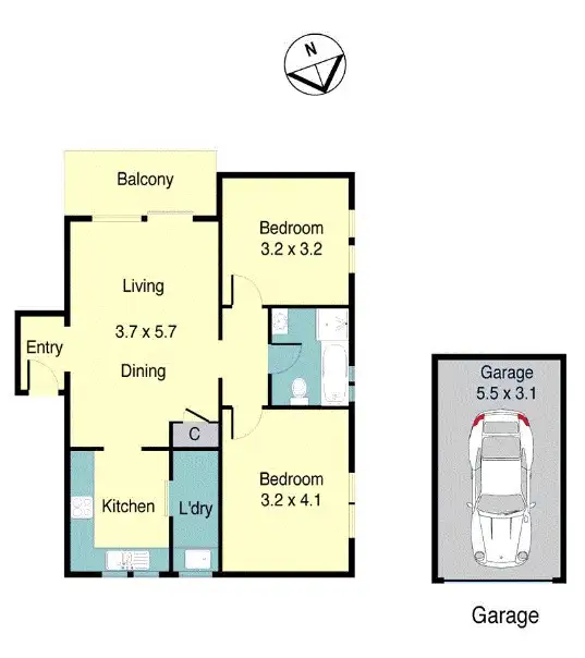 Floorplan of Homely apartment listing, 177-181 Sydenham Road, Marrickville NSW 2204