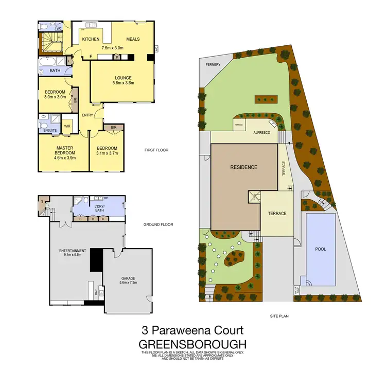 Floorplan of Homely house listing, 3 Paraweena Court, Greensborough VIC 3088