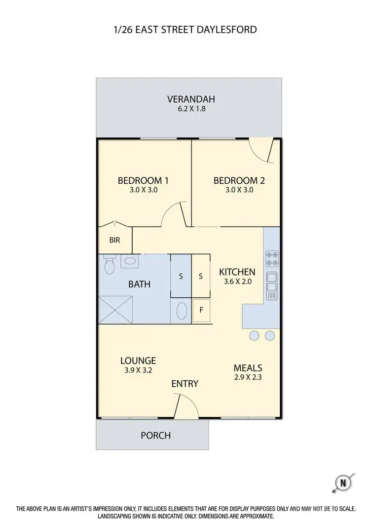 Floorplan of Homely unit listing, 1/26 East Street, Daylesford VIC 3460