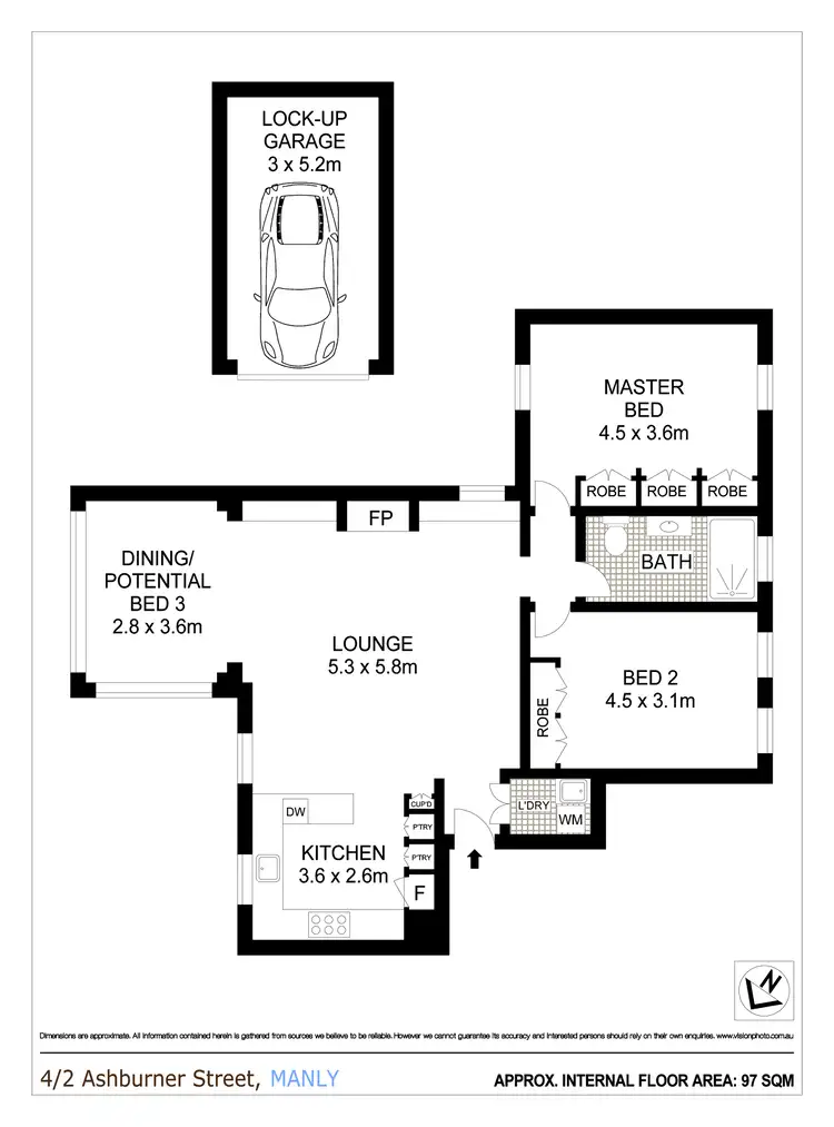 Floorplan of Homely apartment listing, 4/2 Ashburner Street, Manly NSW 2095
