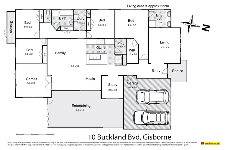 Floorplan of Homely house listing, 10 Buckland Boulevard, Gisborne VIC 3437