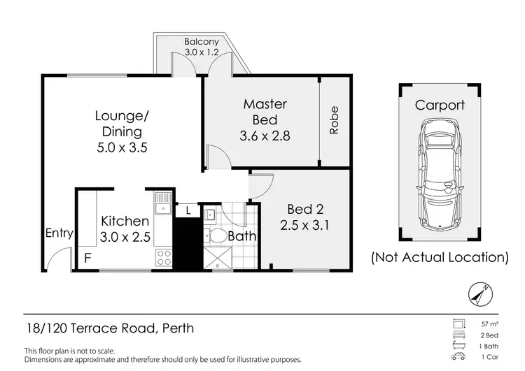 Floorplan of Homely apartment listing, 16/120 Terrace Road, Perth WA 6000