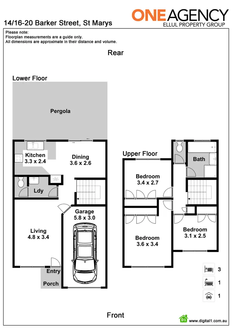 Floorplan of Homely townhouse listing, 14/16-20 Barker Street, St Marys NSW 2760