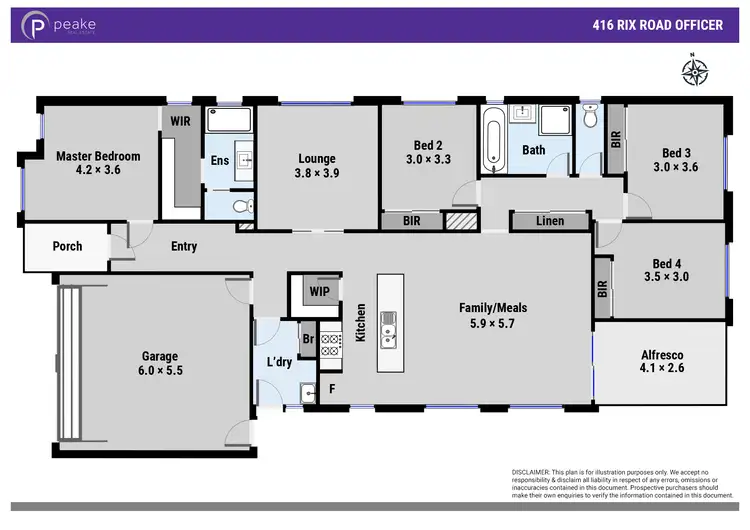 Floorplan of Homely house listing, 416 Rix Road, Beaconsfield VIC 3807