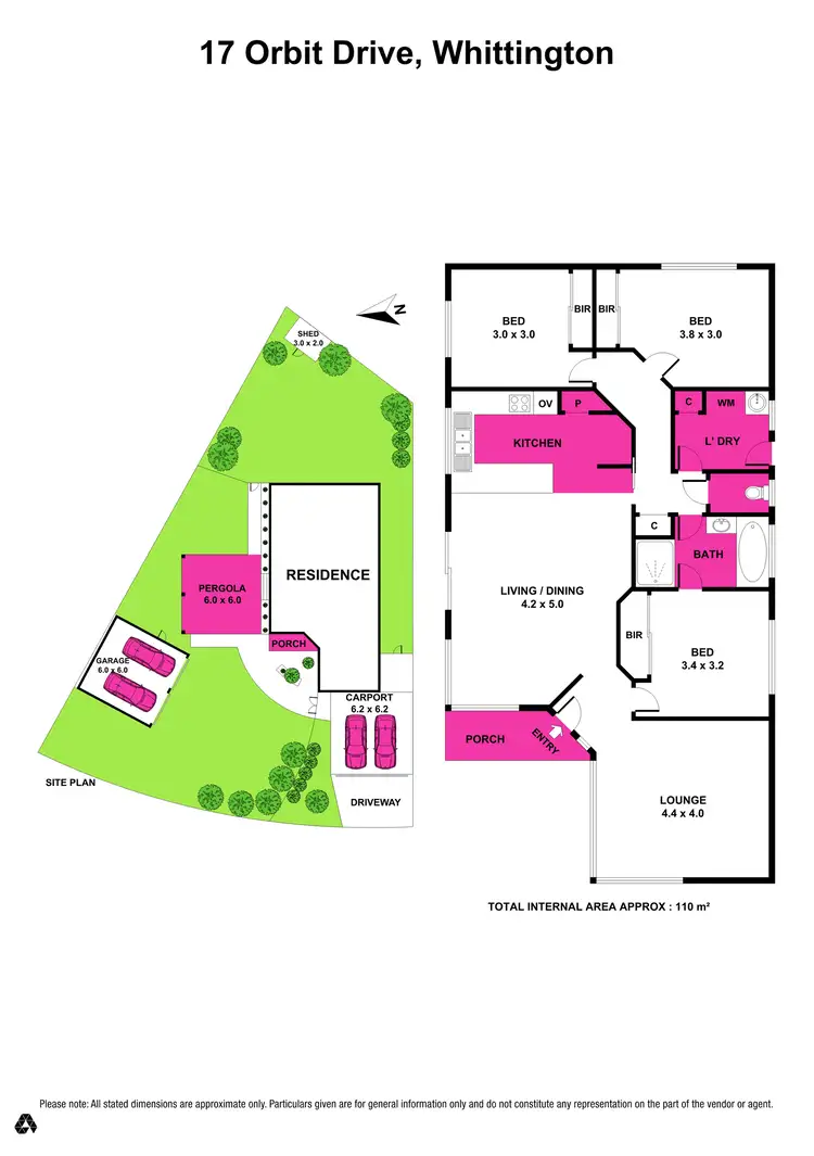 Floorplan of Homely house listing, 17 Orbit Drive, Whittington VIC 3219