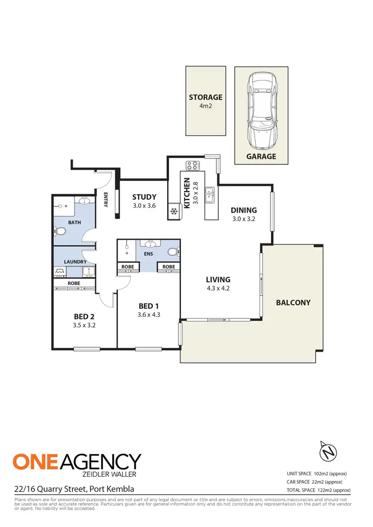 Floorplan of Homely unit listing, 22/16 Quarry Street, Port Kembla NSW 2505