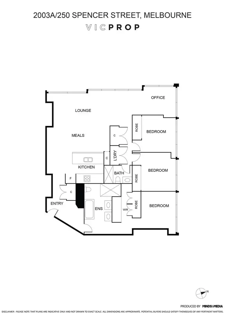 Floorplan of Homely apartment listing, 2003A/250 Spencer Street, Melbourne VIC 3000