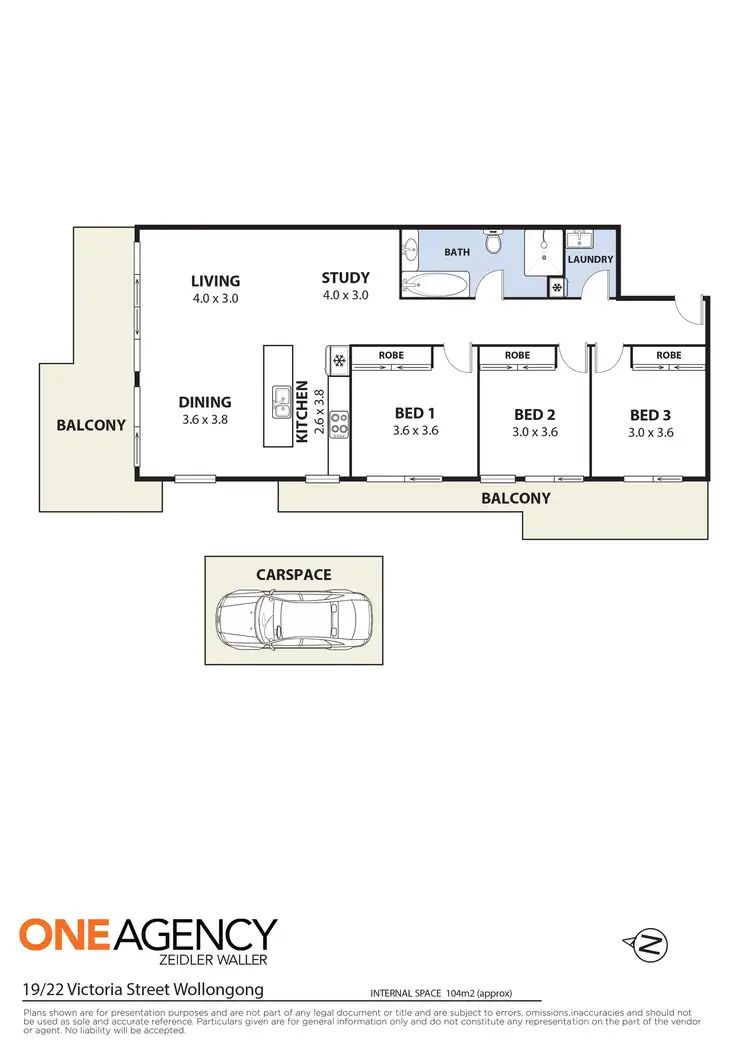 Floorplan of Homely apartment listing, 19/22-24 Victoria Street, Wollongong NSW 2500