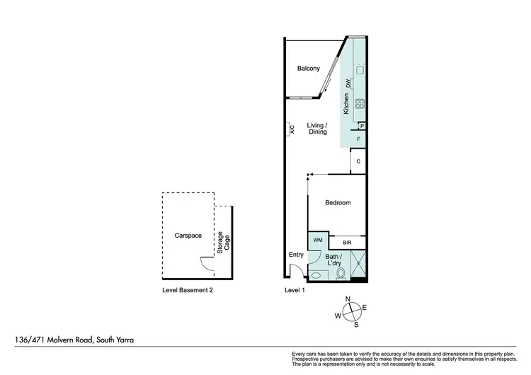 Floorplan of Homely apartment listing, 136/471 Malvern Road, South Yarra VIC 3141