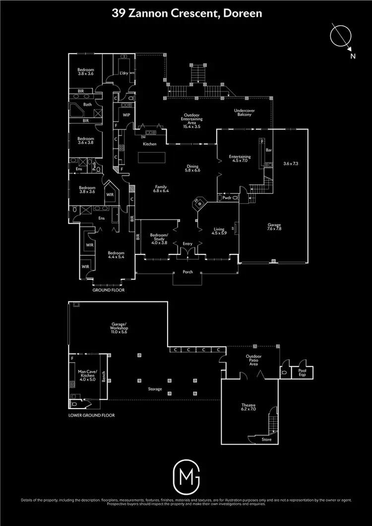 Floorplan of Homely house listing, 39 Zannon Crescent, Doreen VIC 3754