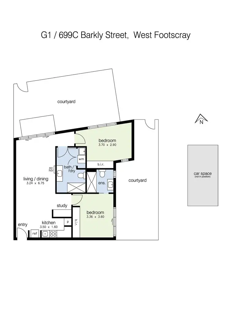 Floorplan of Homely apartment listing, G01/699C Barkly Street, West Footscray VIC 3012