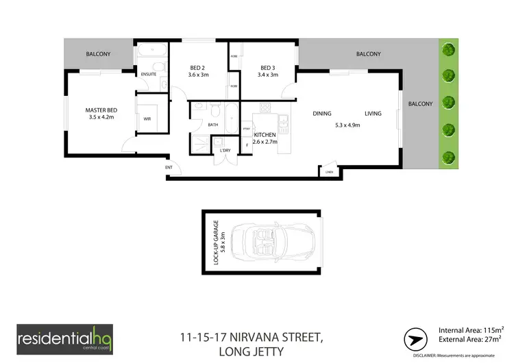 Floorplan of Homely unit listing, 11/15-17 Nirvana Street, Long Jetty NSW 2261