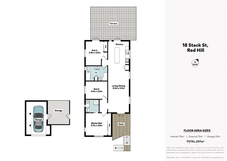 Floorplan of Homely house listing, 18 Stack Street, Red Hill QLD 4059