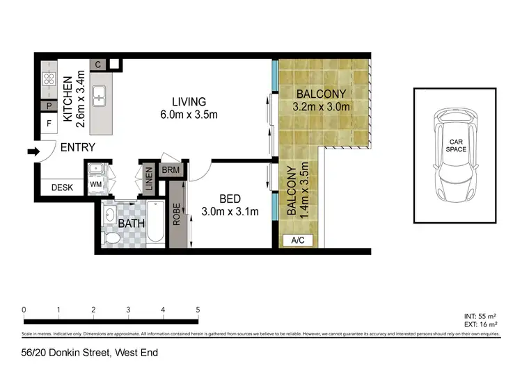 Floorplan of Homely unit listing, 56/20 Donkin Street, West End QLD 4101