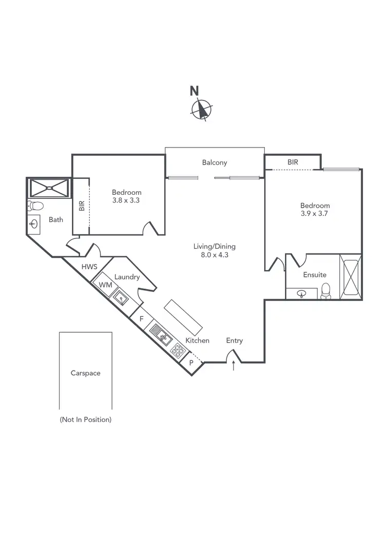 Floorplan of Homely apartment listing, 22/85 Rouse Street, Port Melbourne VIC 3207