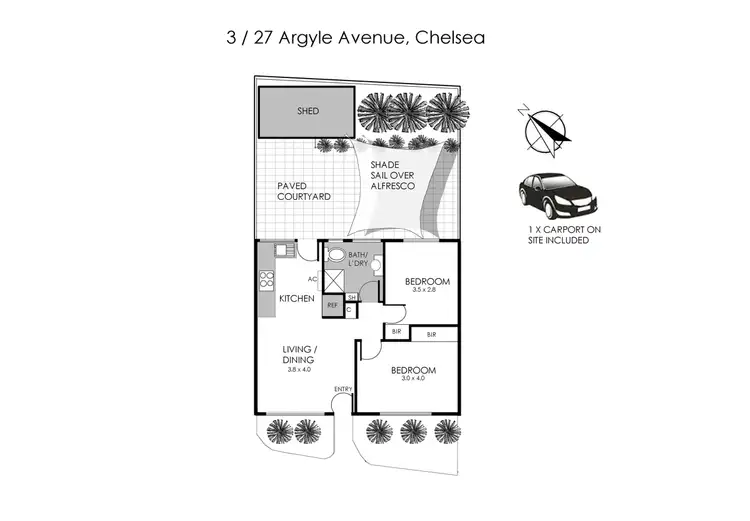 Floorplan of Homely unit listing, 3/27 Argyle Avenue, Chelsea VIC 3196