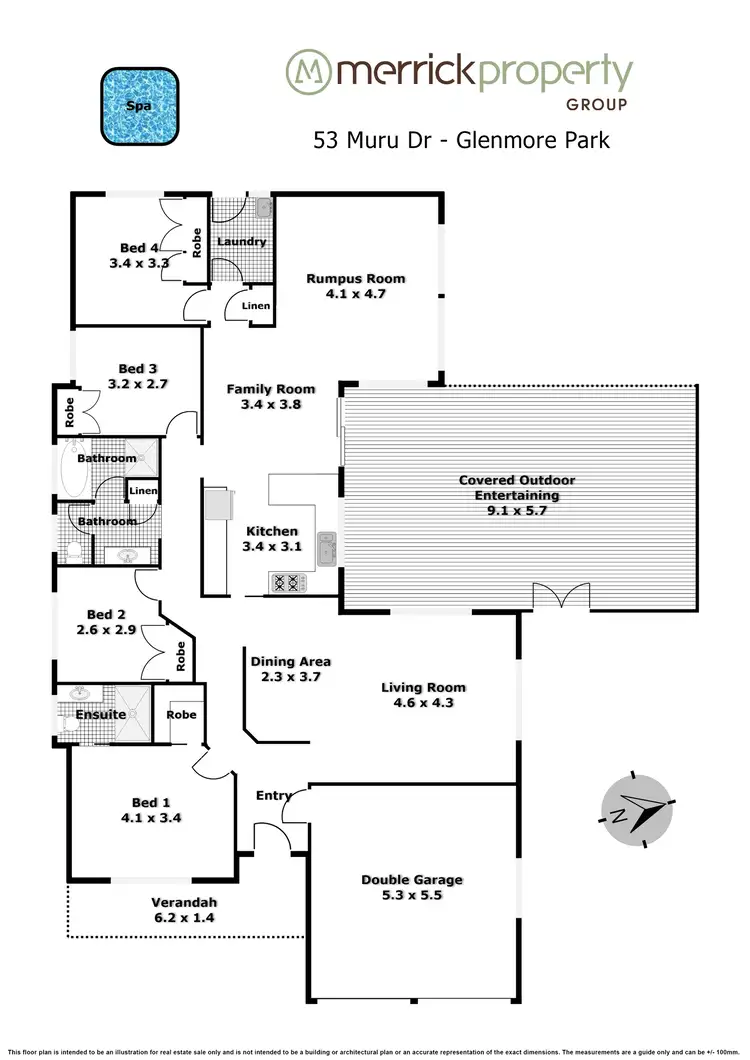 Floorplan of Homely house listing, 53 Muru Drive, Glenmore Park NSW 2745
