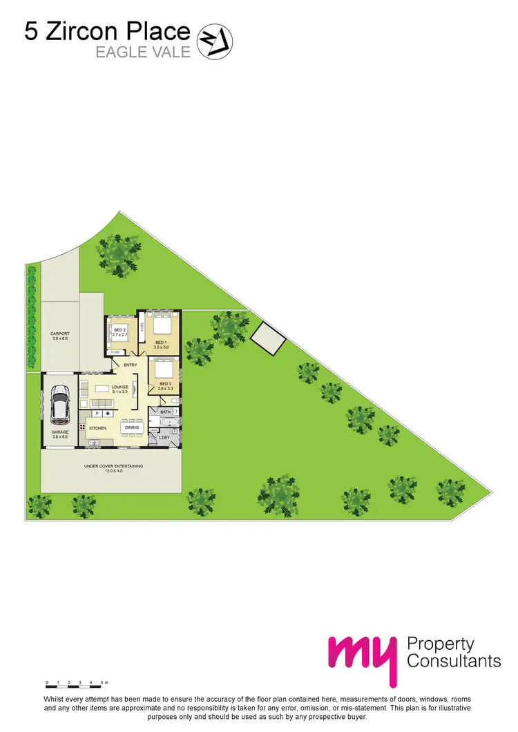 Floorplan of Homely house listing, 5 Zircon Place, Eagle Vale NSW 2558