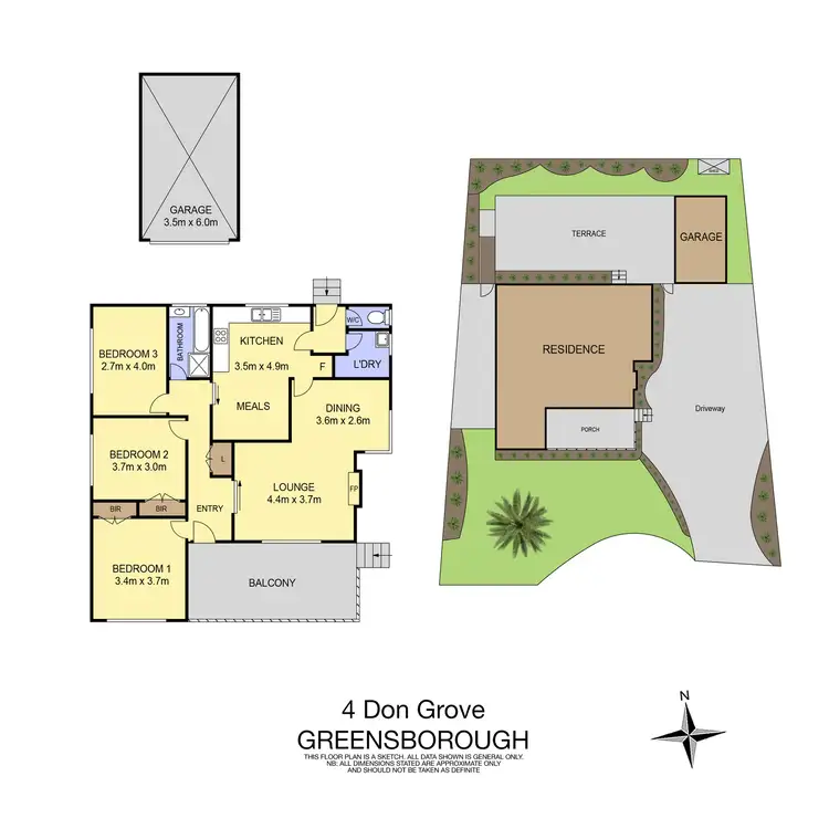 Floorplan of Homely house listing, 4 Don Grove, Greensborough VIC 3088