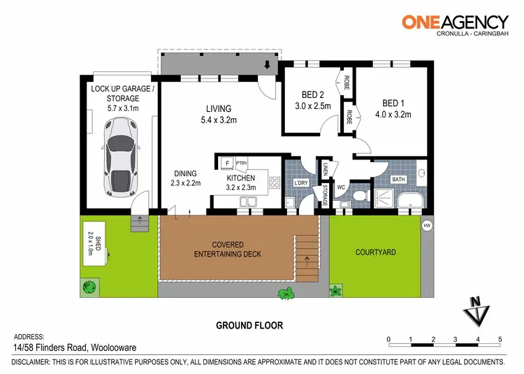 Floorplan of Homely villa listing, 14/58 Flinders Road, Woolooware NSW 2230
