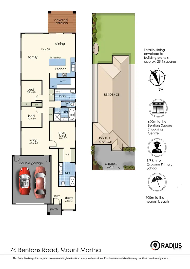 Floorplan of Homely house listing, 76 Bentons Road, Mount Martha VIC 3934