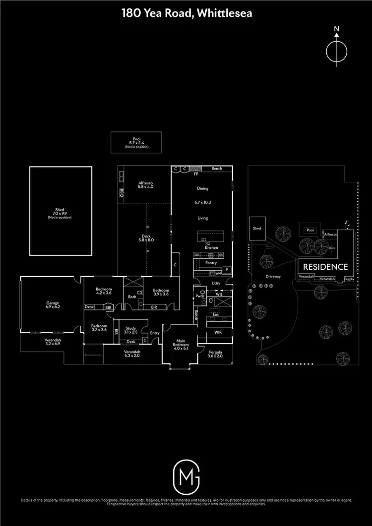 Floorplan of Homely house listing, 180 Yea Road, Whittlesea VIC 3757