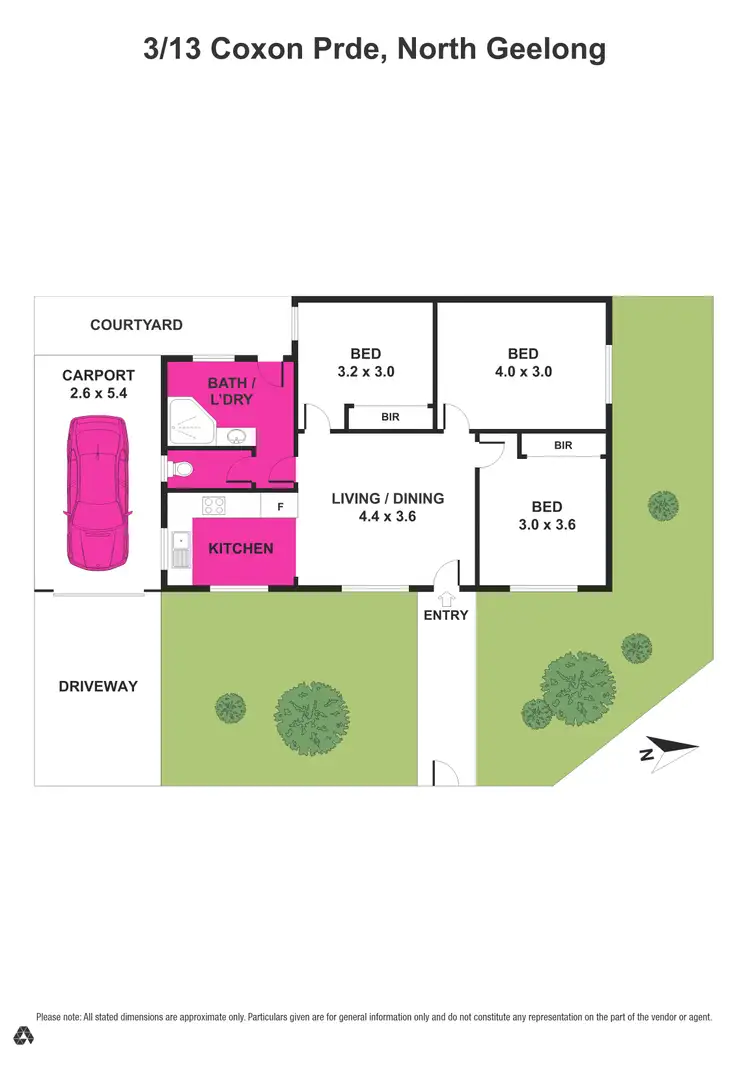 Floorplan of Homely unit listing, 3/13 Coxon Parade, North Geelong VIC 3215