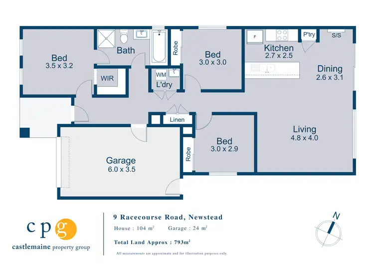 Floorplan of Homely house listing, 9 Racecourse Road, Newstead VIC 3462