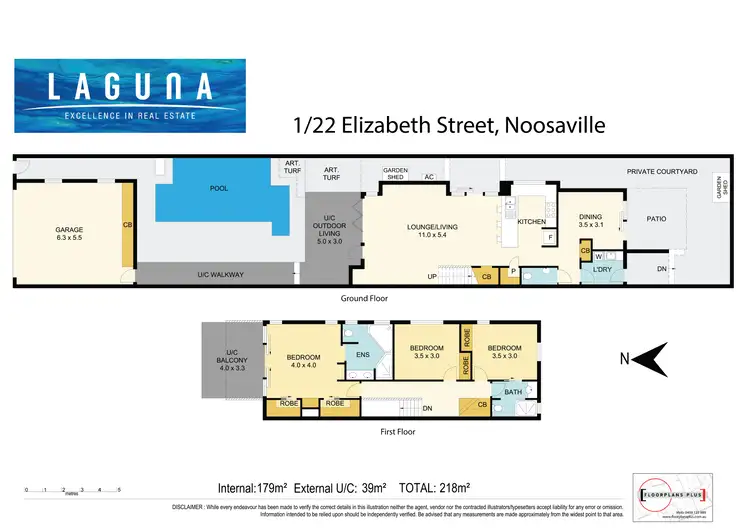 Floorplan of Homely townhouse listing, 1/22 Elizabeth Street, Noosaville QLD 4566
